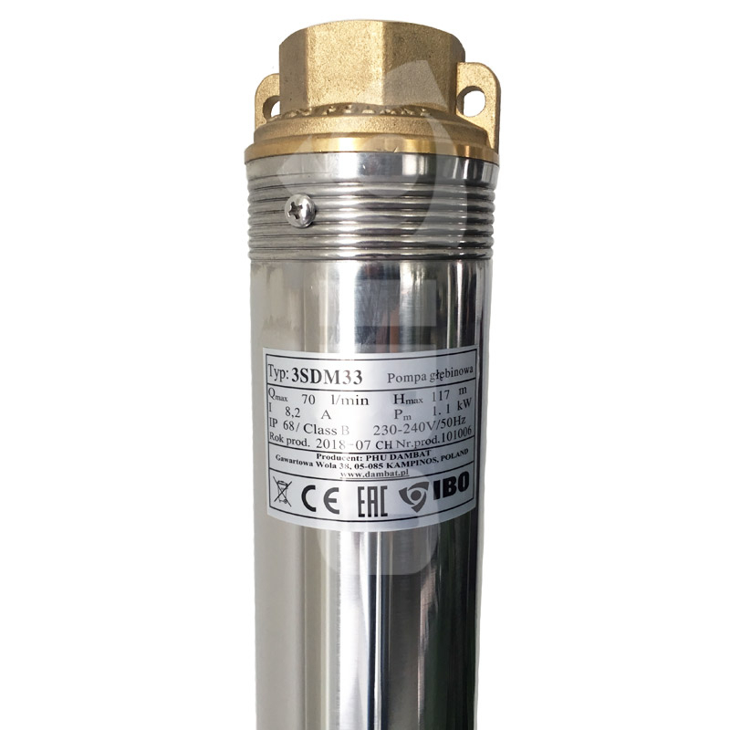 3SDm33 Pompe submersibile rezistente la nisip cu 20 ml cablu 