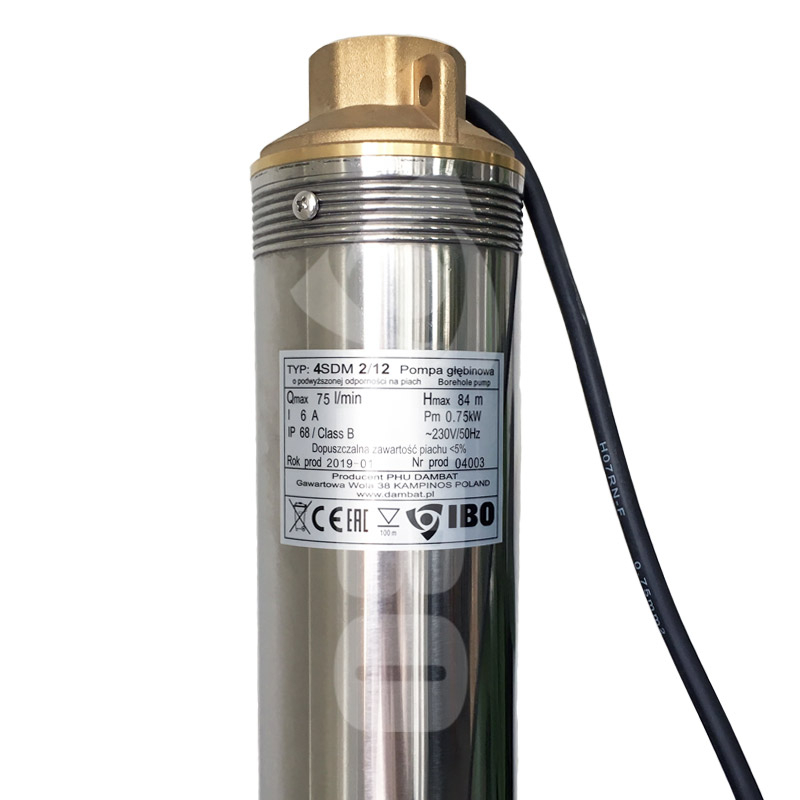 4SDm 2-12 +20m cablu Pompe submersibile rezistente la nisip